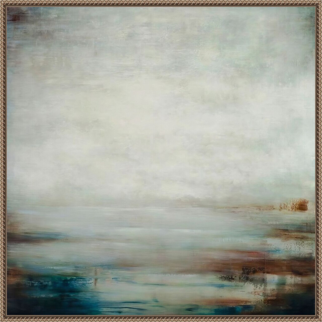 Where The River Meets The Sea by Aondrea h. Maynard Framed Canvas Wall Art
